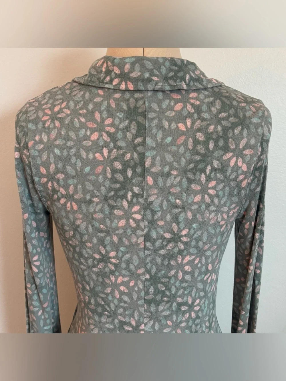 Free People Shayla Faux Wrap Midi Dress Mint Combo Sage Green Pink Blue Floral S